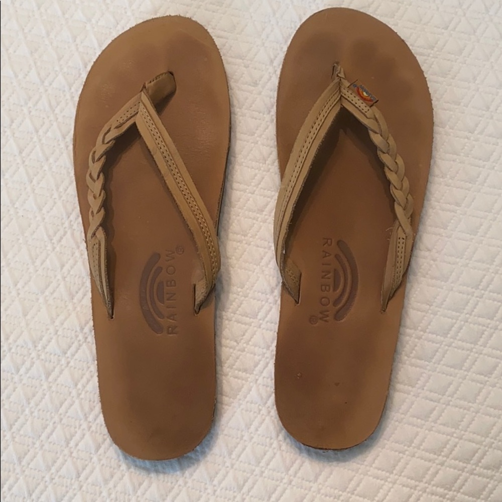 Rainbow Flirty Braidy flip flop